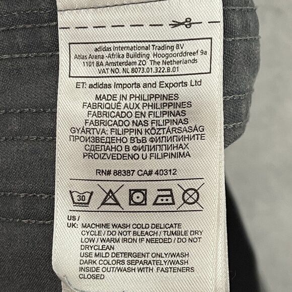 Adidas Chino Shorts Mens Size Medium Gray Three Stripes Utility Cargo Pocket - Picture 12 of 14